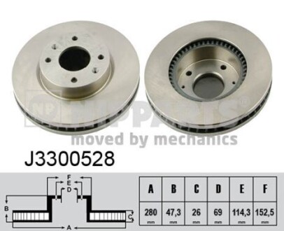 Гальмівний диск nipparts j3300528