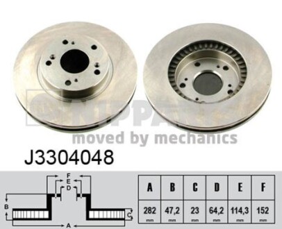 Гальмівний диск nipparts j3304048