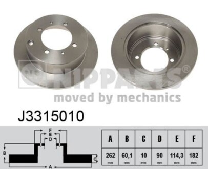 Гальмівний диск nipparts j3315010