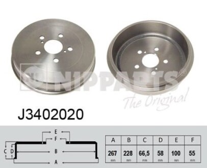 Гальмівний барабан nipparts j3402020