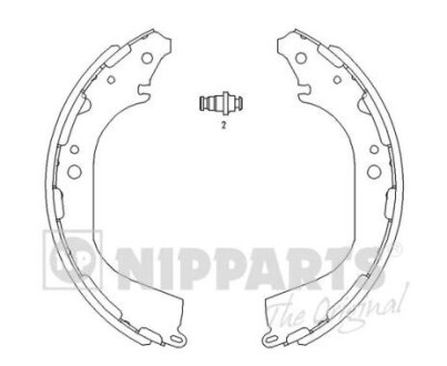 Гальмівні колодки nipparts j3501045