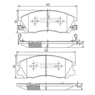 Гальмівні колодки nipparts j3600534