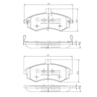 Гальмівні колодки nipparts j3600535