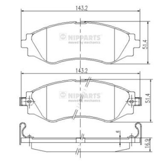 Гальмівні колодки nipparts j3600902