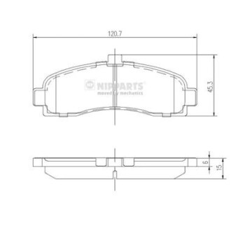 Гальмівні колодки nipparts j3601053