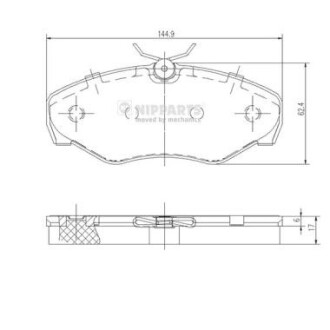 Гальмівні колодки nipparts j3601080