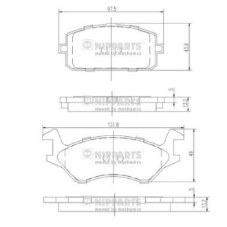 Гальмівні колодки nipparts j3602041