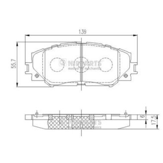 Гальмівні колодки nipparts j3602120