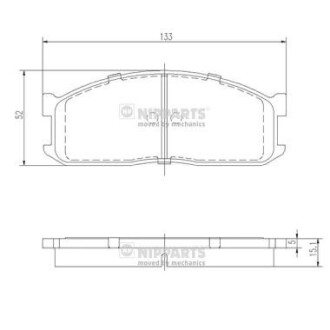 Гальмівні колодки nipparts j3603025