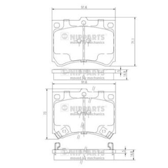 Гальмівні колодки nipparts j3603035