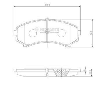 Гальмівні колодки nipparts j3605039