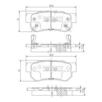 Гальмівні колодки nipparts j3610509