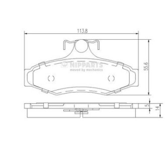 Гальмівні колодки nipparts j3610901