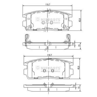 Гальмівні колодки nipparts j3610905