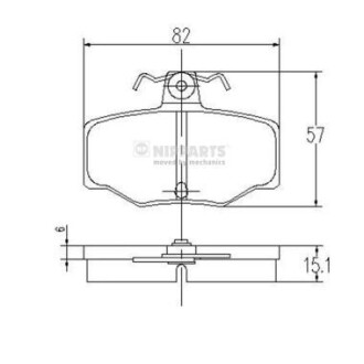 Гальмівні колодки nipparts j3611031