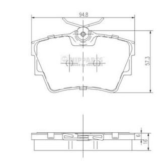 Гальмівні колодки nipparts j3611047