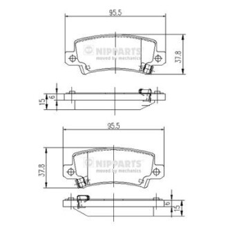 Гальмівні колодки nipparts j3612025