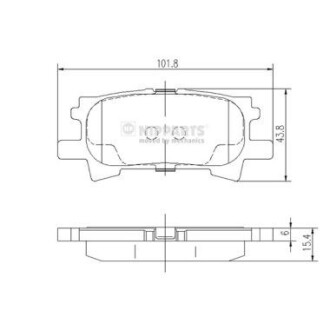 Гальмівні колодки nipparts j3612031