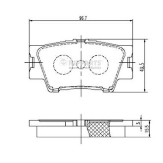 Гальмівні колодки nipparts j3612035