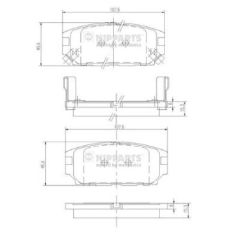 Гальмівні колодки nipparts j3615007