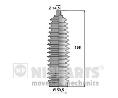 Пильовик рульового механізма nipparts n2842034