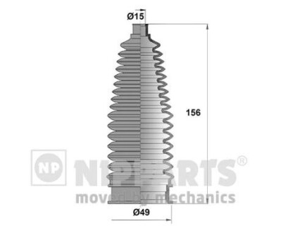 Пильовик рульового механізма nipparts n2842046