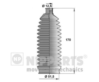 Пильовик рульового механізма nipparts n2844010