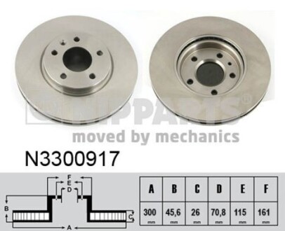 Гальмівний диск nipparts n3300917