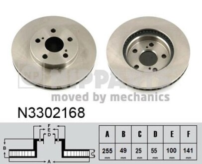 Гальмівний диск nipparts n3302168