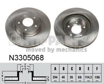 Гальмівний диск nipparts n3305068