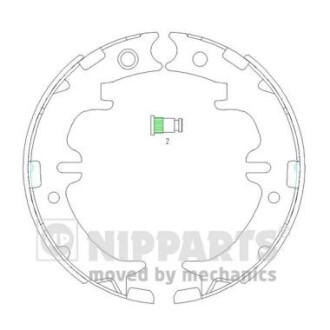 Гальмівні колодки nipparts n3502083