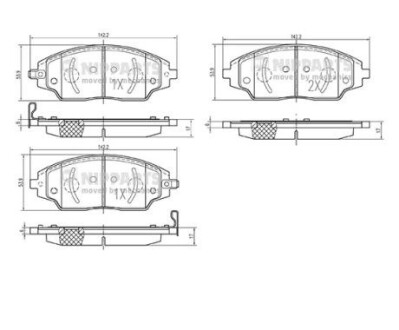 Гальмівні колодки nipparts n3600918