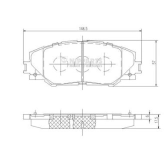 Гальмівні колодки nipparts n3602138