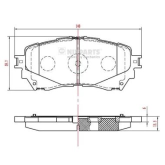 Гальмівні колодки nipparts n3603074 (фото 1)