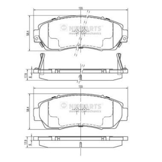 Гальмівні колодки nipparts n3604073