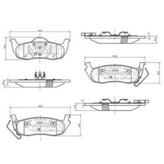 Гальмівні колодки nipparts n3611059