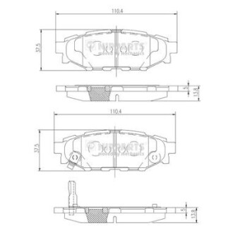 Гальмівні колодки nipparts n3617004