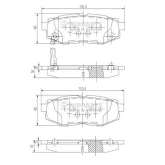 Гальмівні колодки nipparts n3617006