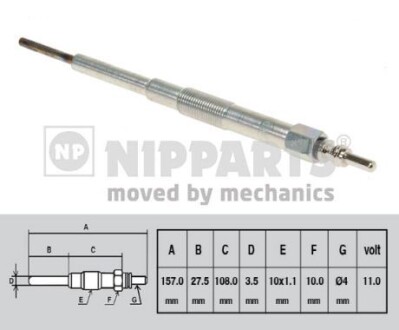 Свічка розжарювання nipparts n5717000