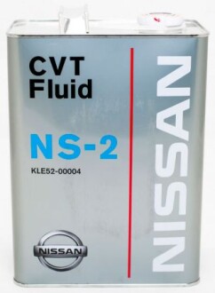 Олива трансмісійна CVT Fluid NS-2, 4л. nissan kle5200004