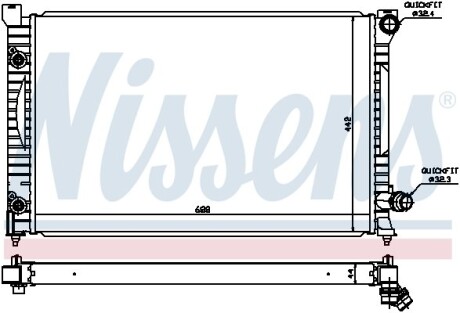 Радіатор охолодження nissens 60424