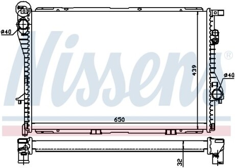 Радіатор охолоджування nissens 60603A