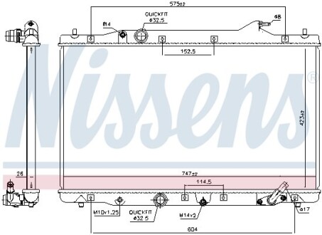 Радиатор охлаждения nissens 606216