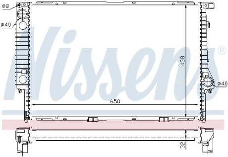 Радіатор охолоджування nissens 60622A