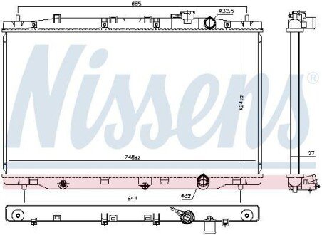 Радiатор nissens 606443