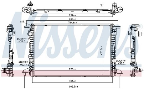 Радіатор охолодження nissens 606462