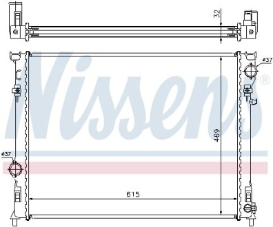 Радіатор системи охолодження nissens 61014A