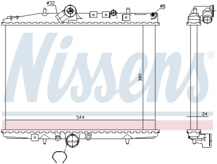 Радіатор охолоджування nissens 61294A