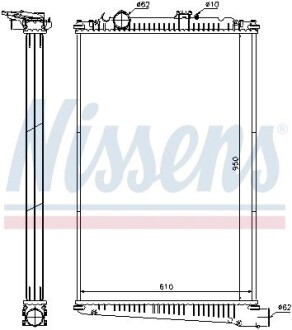 Радіатор системи охолодження nissens 614420