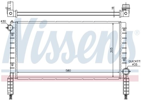 Радиатор охлаждения nissens 61768